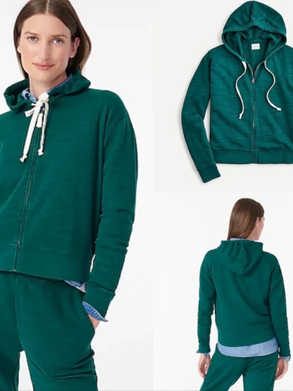 J. Crew Vintage Fleece Hooded Sweatshirt Small